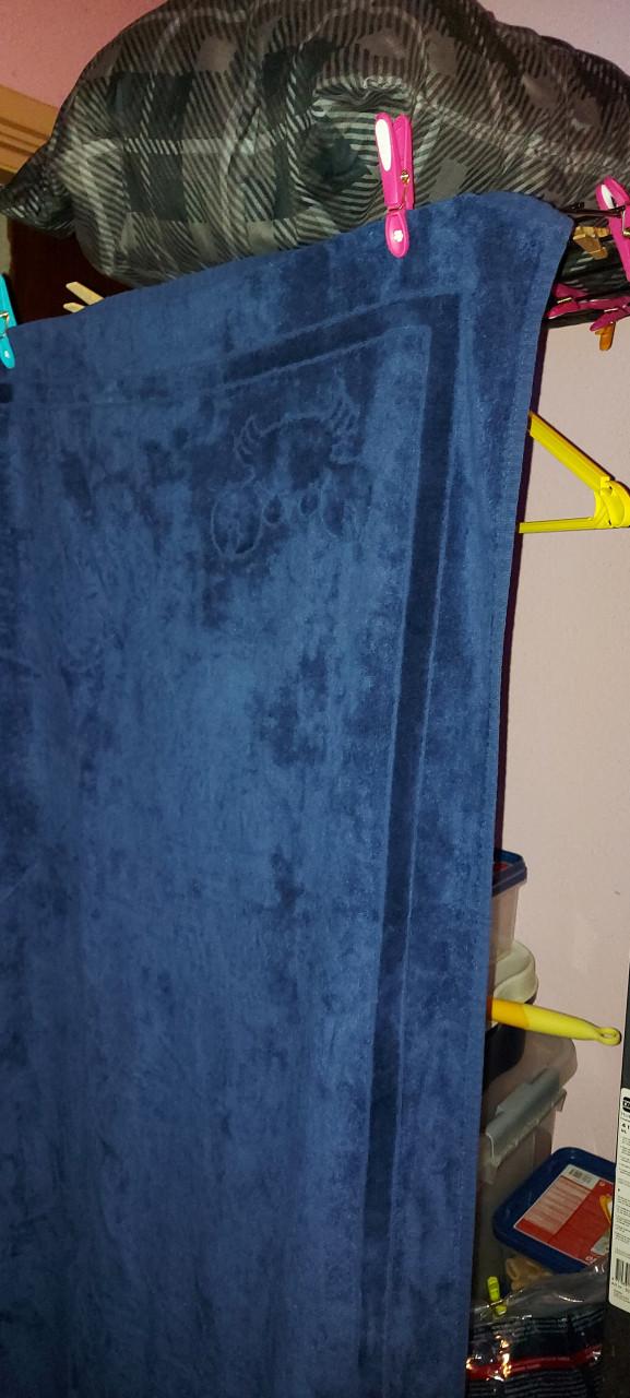 4 nieuwe blauwe badlakens 90 bij 1.90