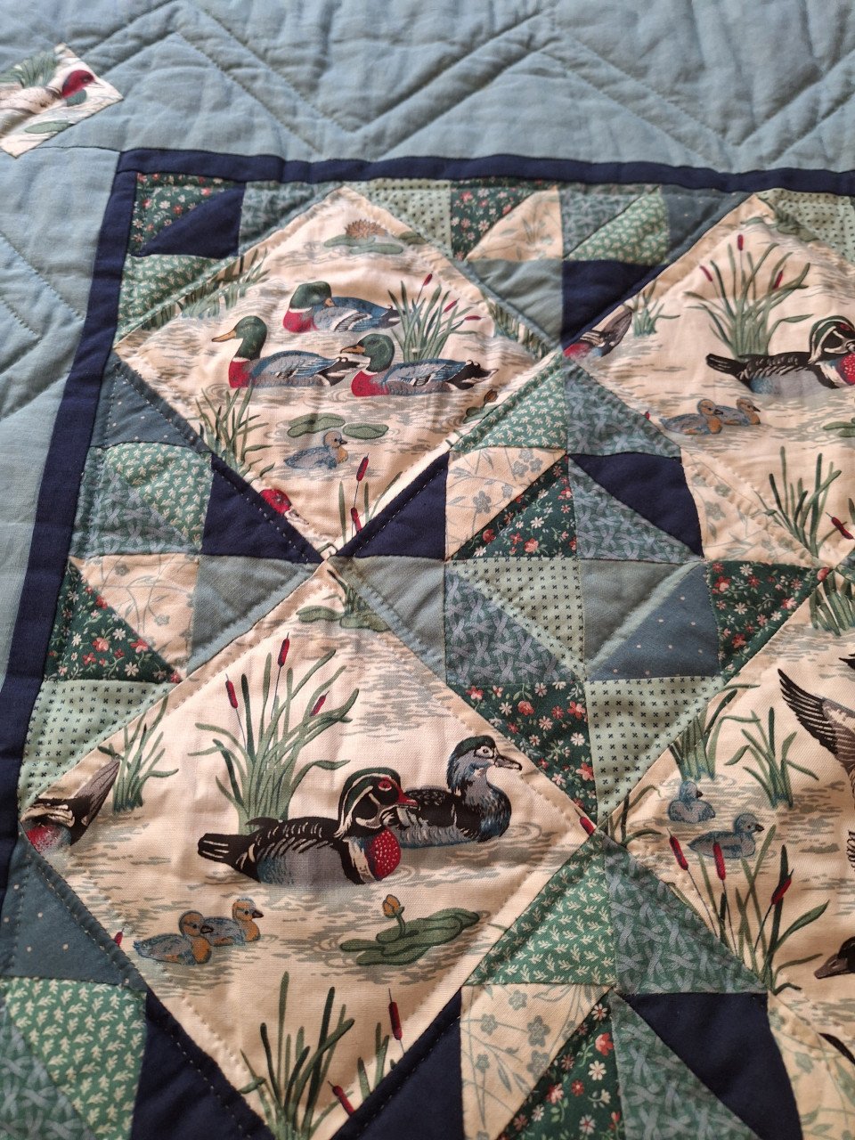 Handgemaakte quilt