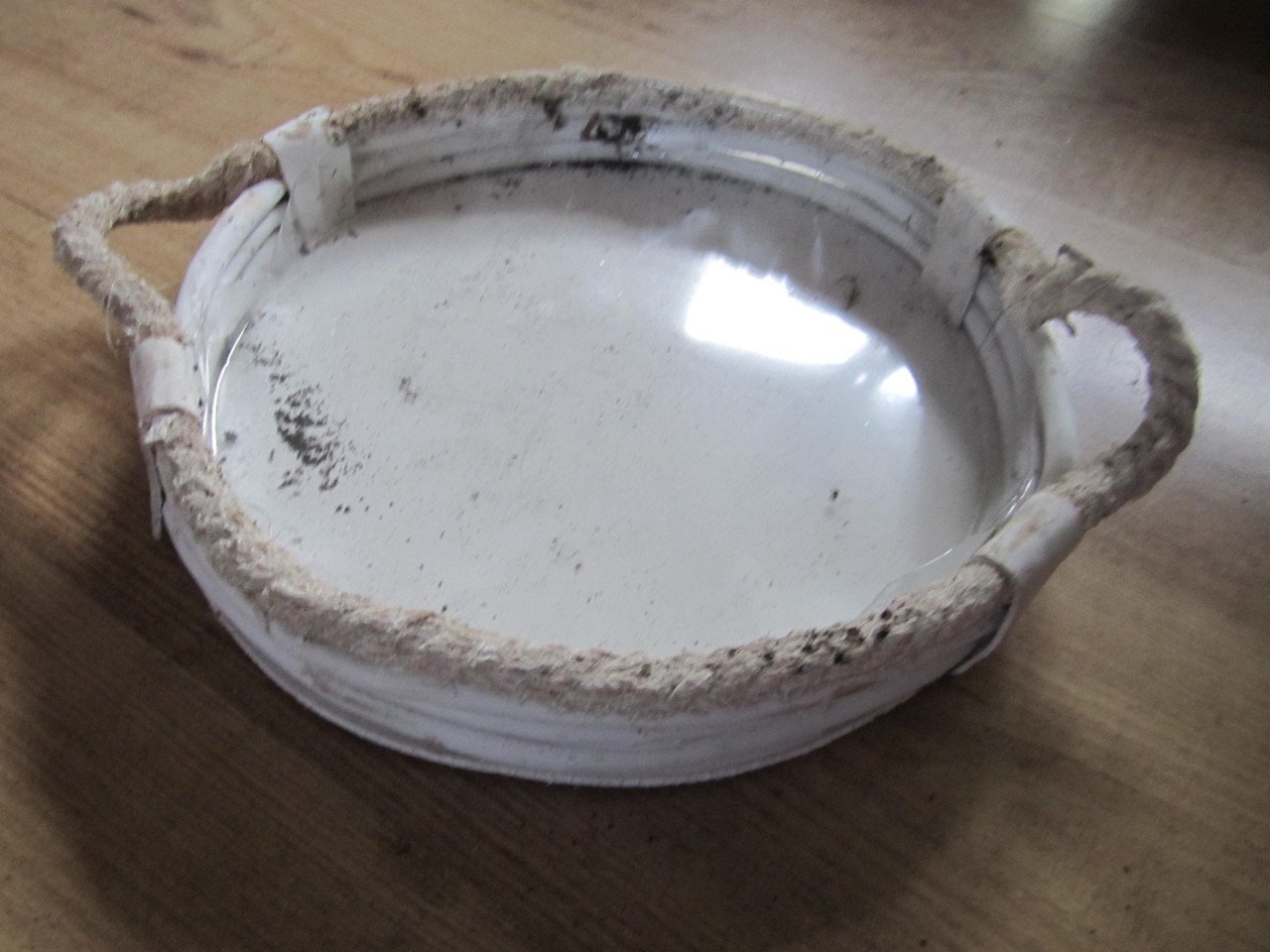 Houten Schaal / Dienblad Ø 30 cm.