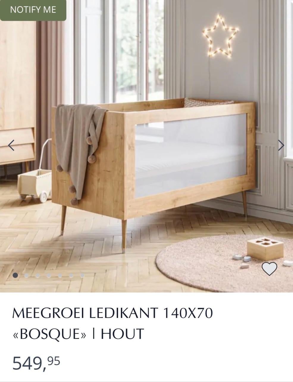 Meegroei ledikant 70x140