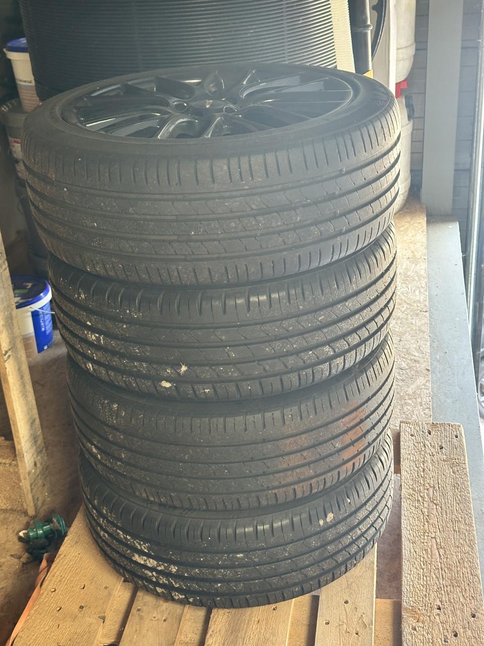 Zwarte velgen + band mini cooper