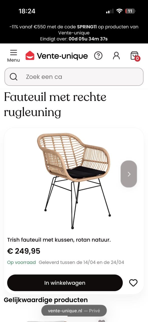 Tuinstoelen rotan 4x