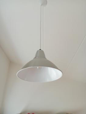 Hanglamp RVS look met led lichtbron.