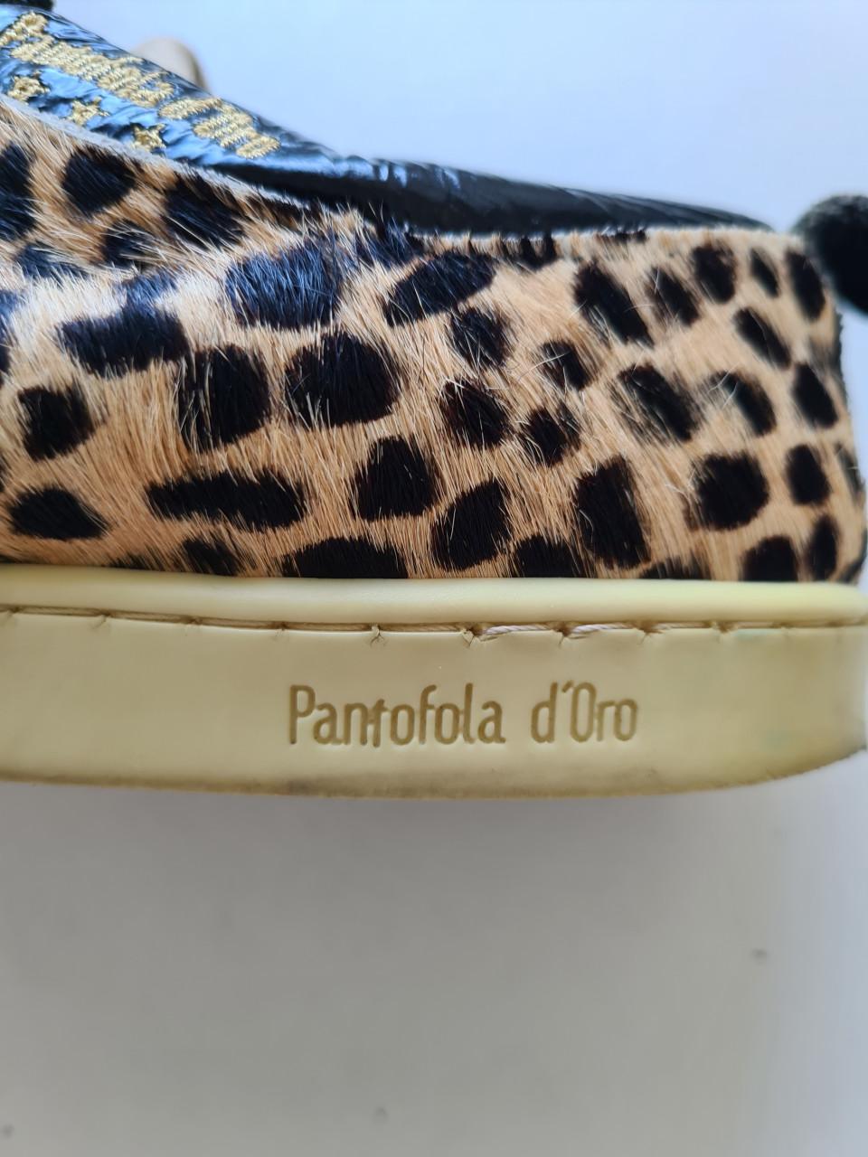 Leren zwart - tijgerprint sneackers van Pantofola D' Oro Maat 39