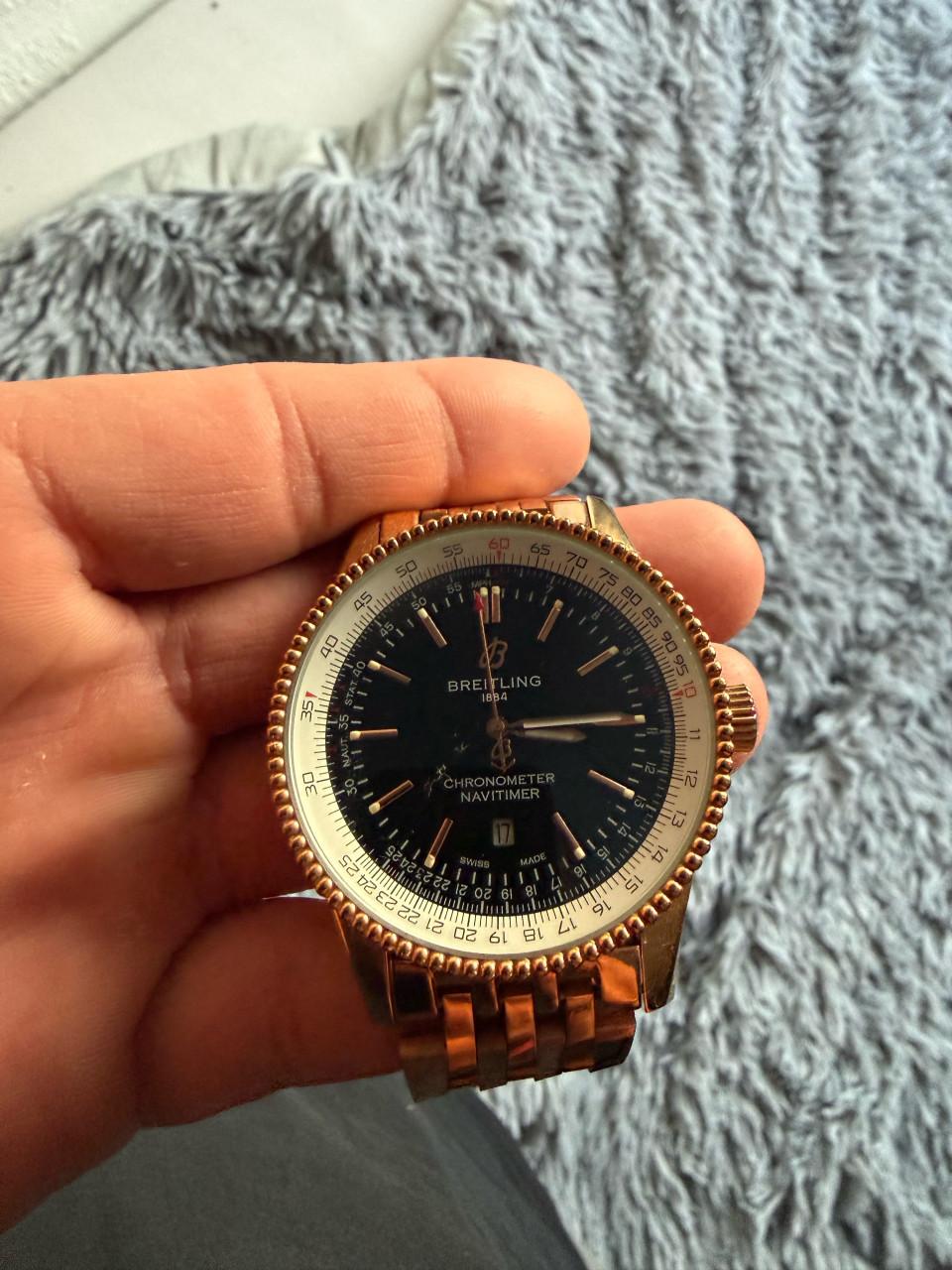 Breitling  Chronometer in roségoud, stoer Diesel horloge.