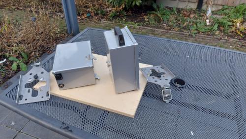 Van Raam Fun-2-Go onderdelen duo-fiets, 2 accu's, oplader, voorwiel