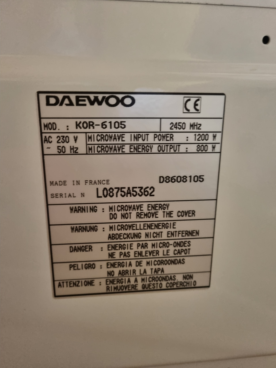 Magnetron Daewoo
