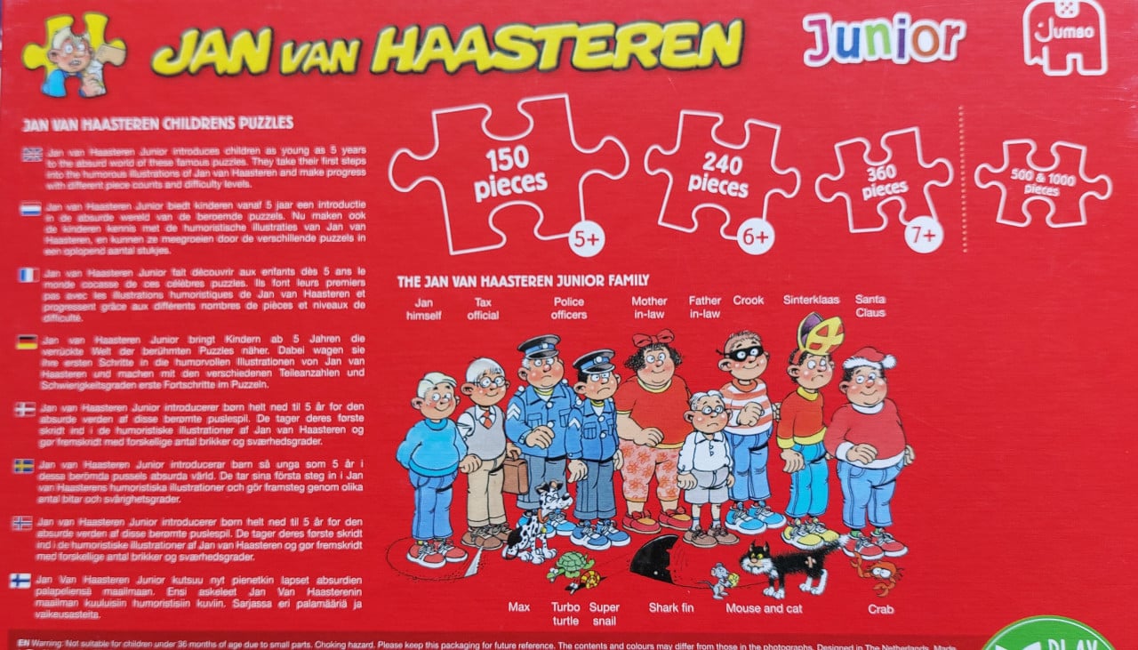 Jan van Haasteren puzzel Apenkooien 240 stukjes