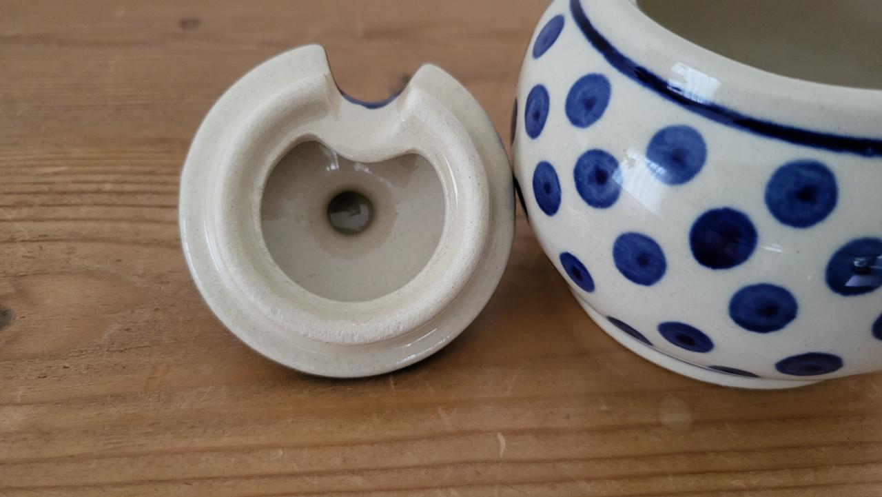 Boleslawiec / Bunzlau suikerpotje met deksel