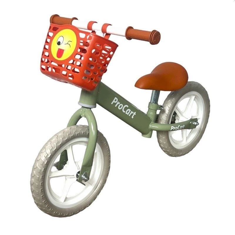 Procart loopfiets in roze, groen en wit