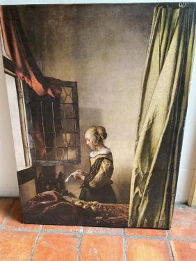 Brieflezend meisje bij het venster . ( Johannes Vermeer )