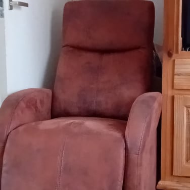 Relax fauteuil suède-achtig bruin
