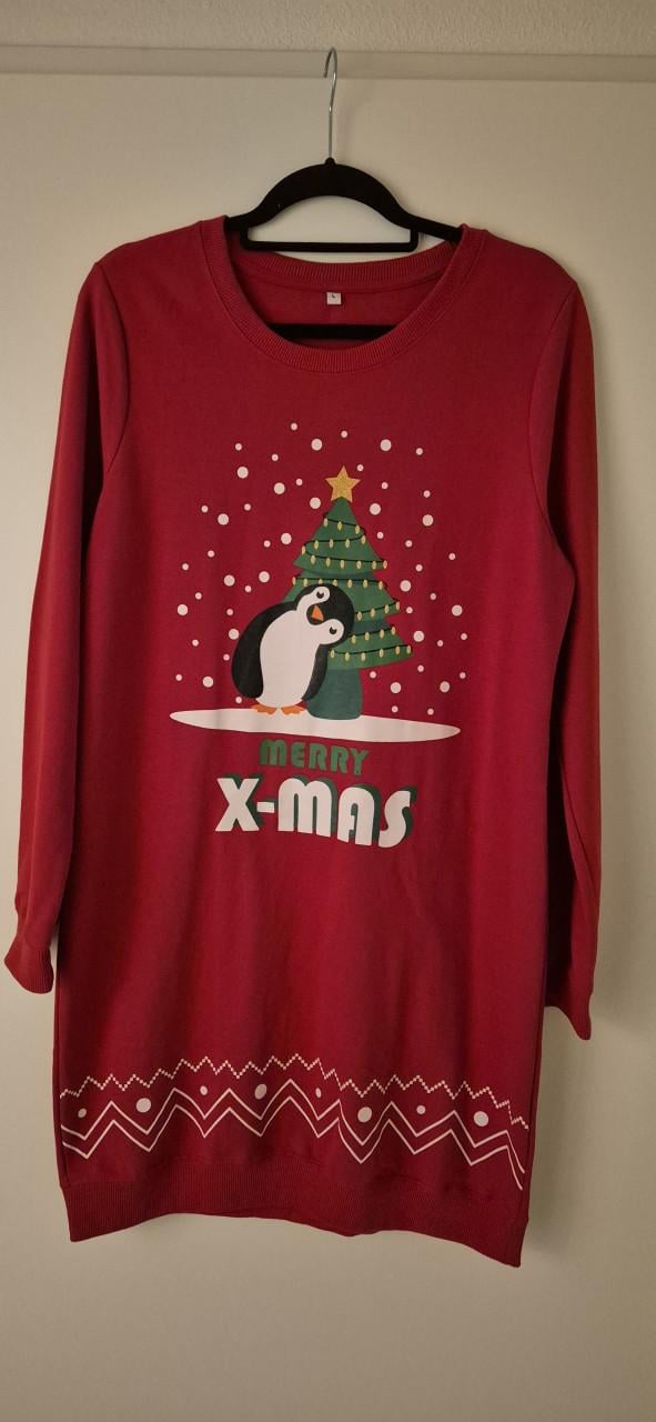 Kerst jurk maat L rood