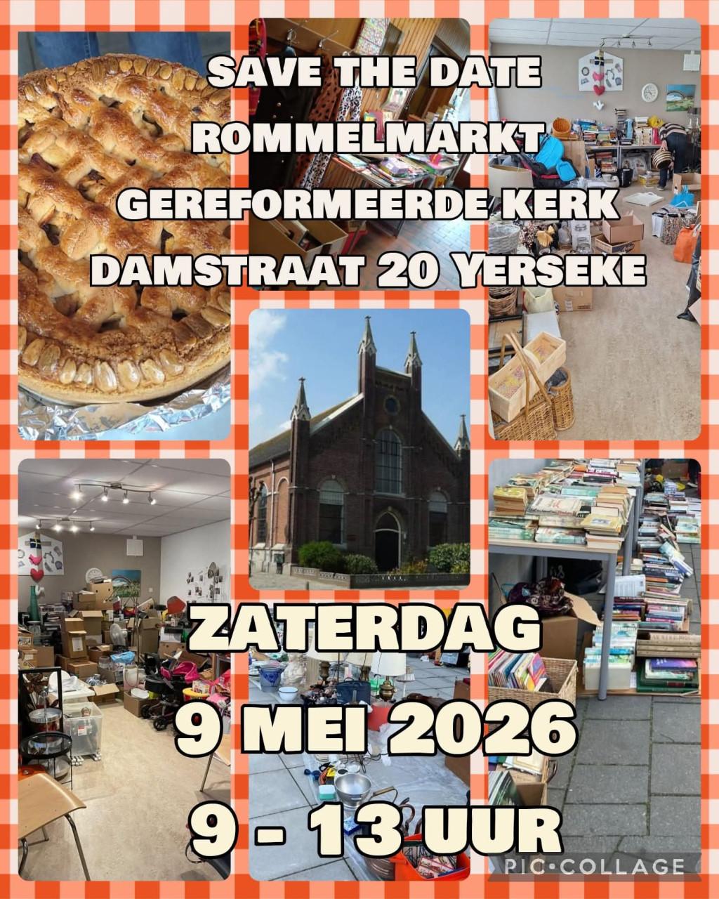 ROMMELMARKT 9 mei a.s. Gereformeerde kerk Damstraat 20 Yerseke