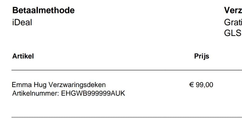 Verzwaringsdeken Emma Hug