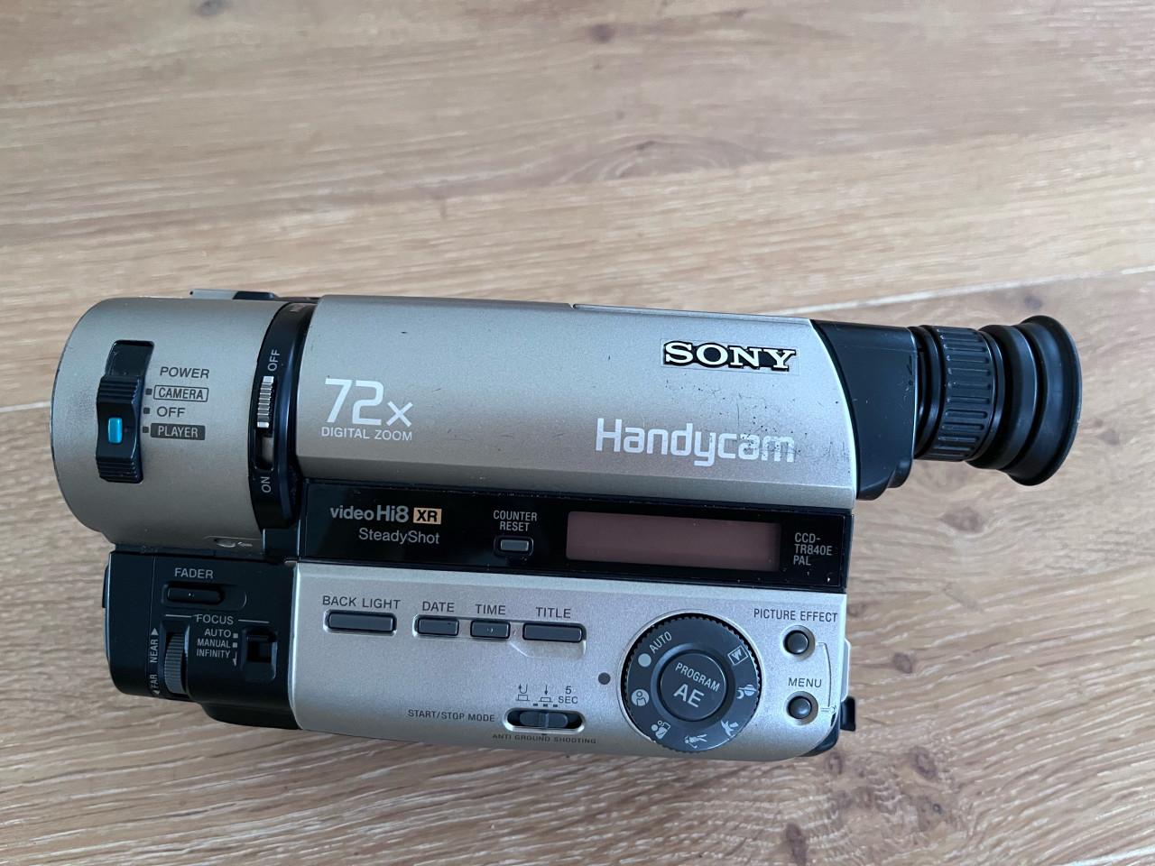 Sony Handycam video camera recorder.