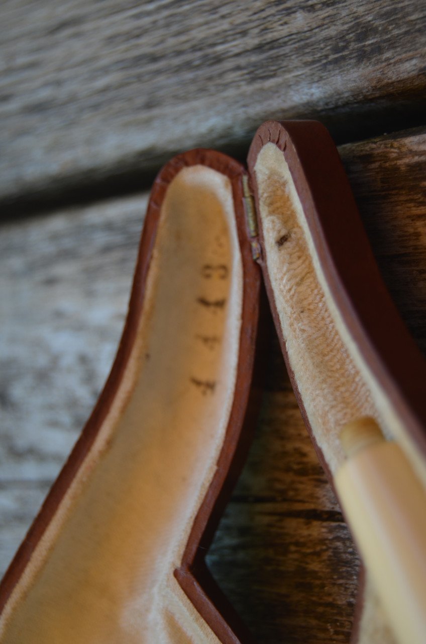 Mooie meerschuim pijp met etui, Duits