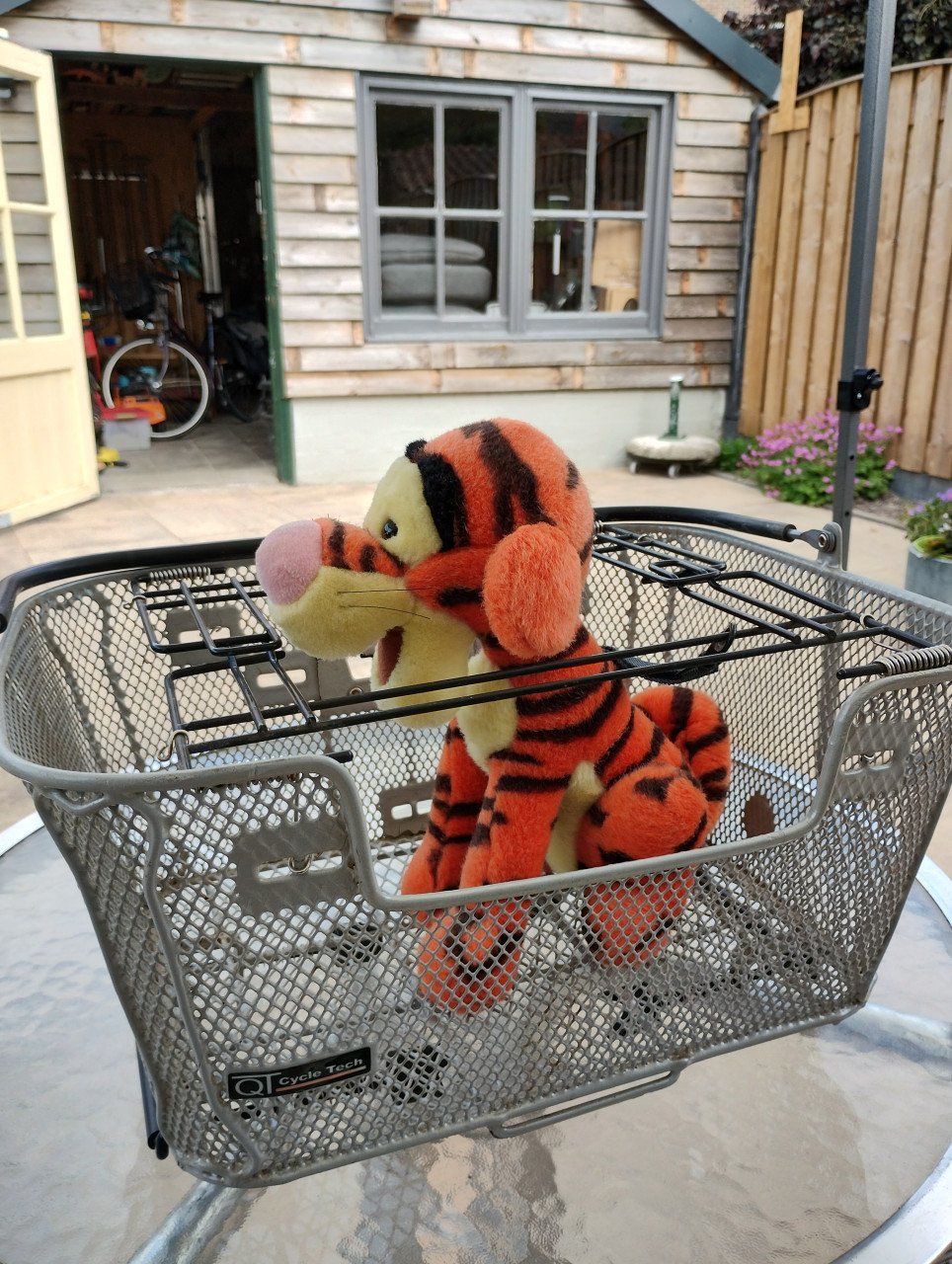 Fietsmand hondje