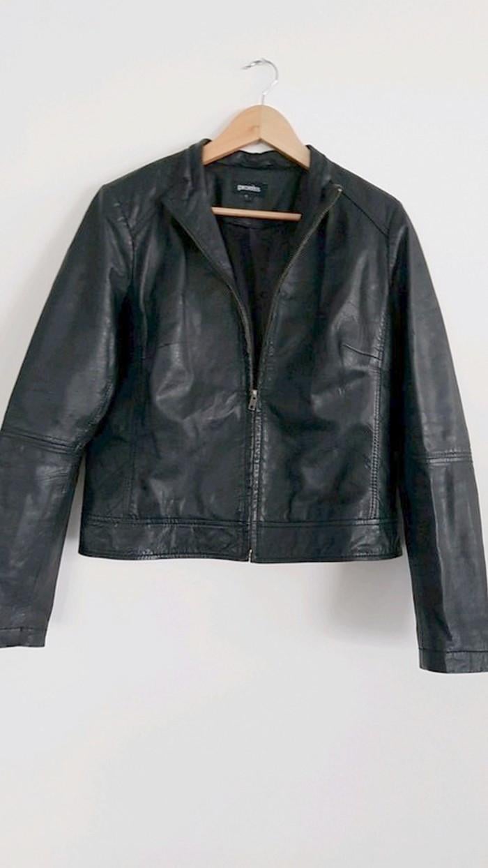PROMISS: Prachtig zwart lederen jackje maat L