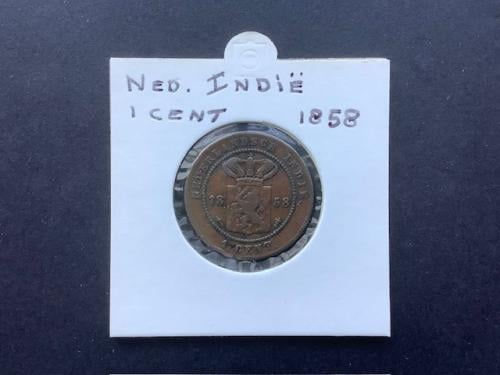 Nederlandsch Indië 1 cent 1858.