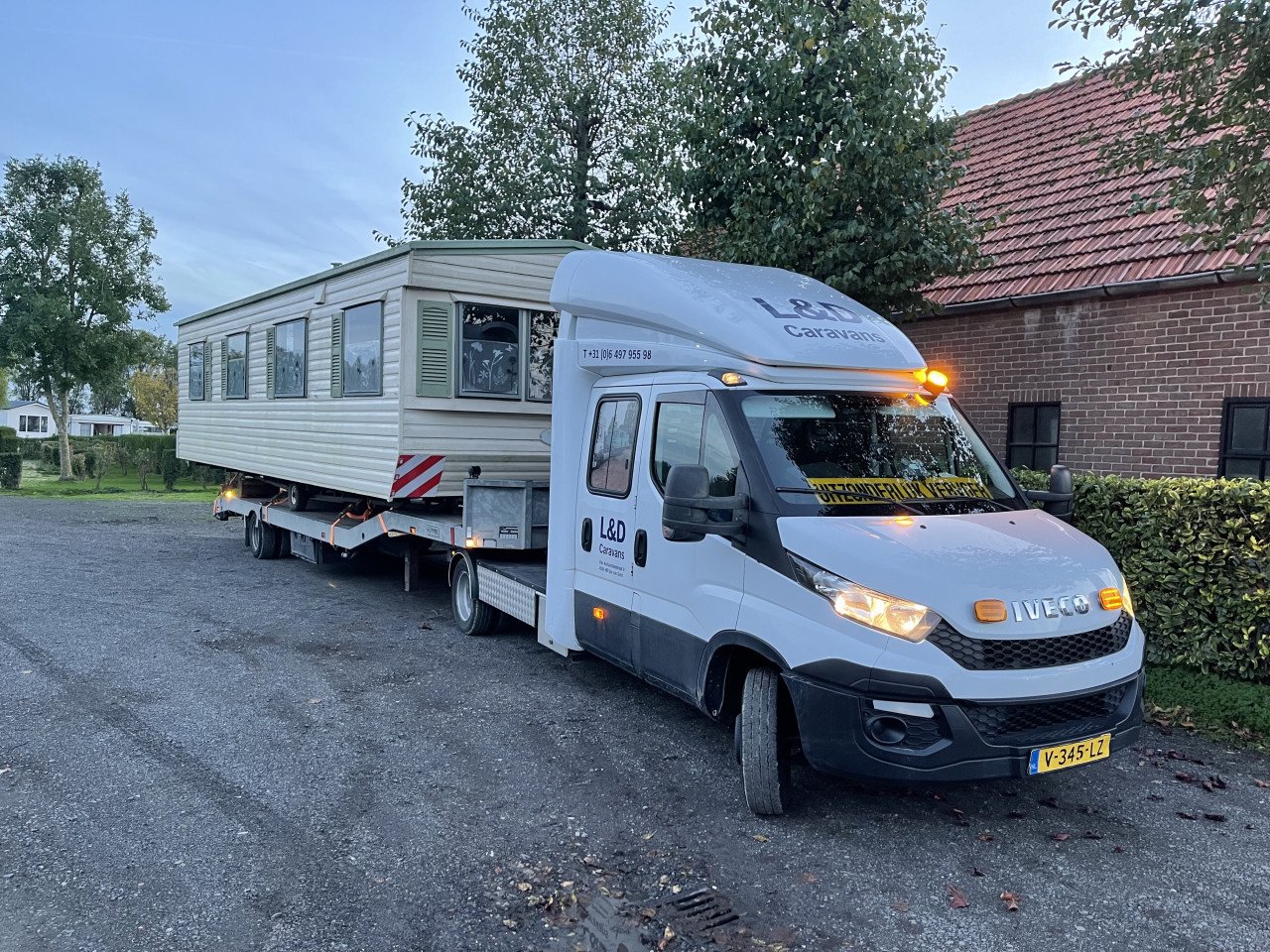 Transport van u Stacaravan Tourcaravan Camper....