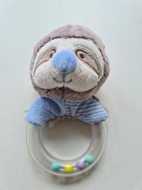 Tender Toys Rammelaar Luiaard Blauw.