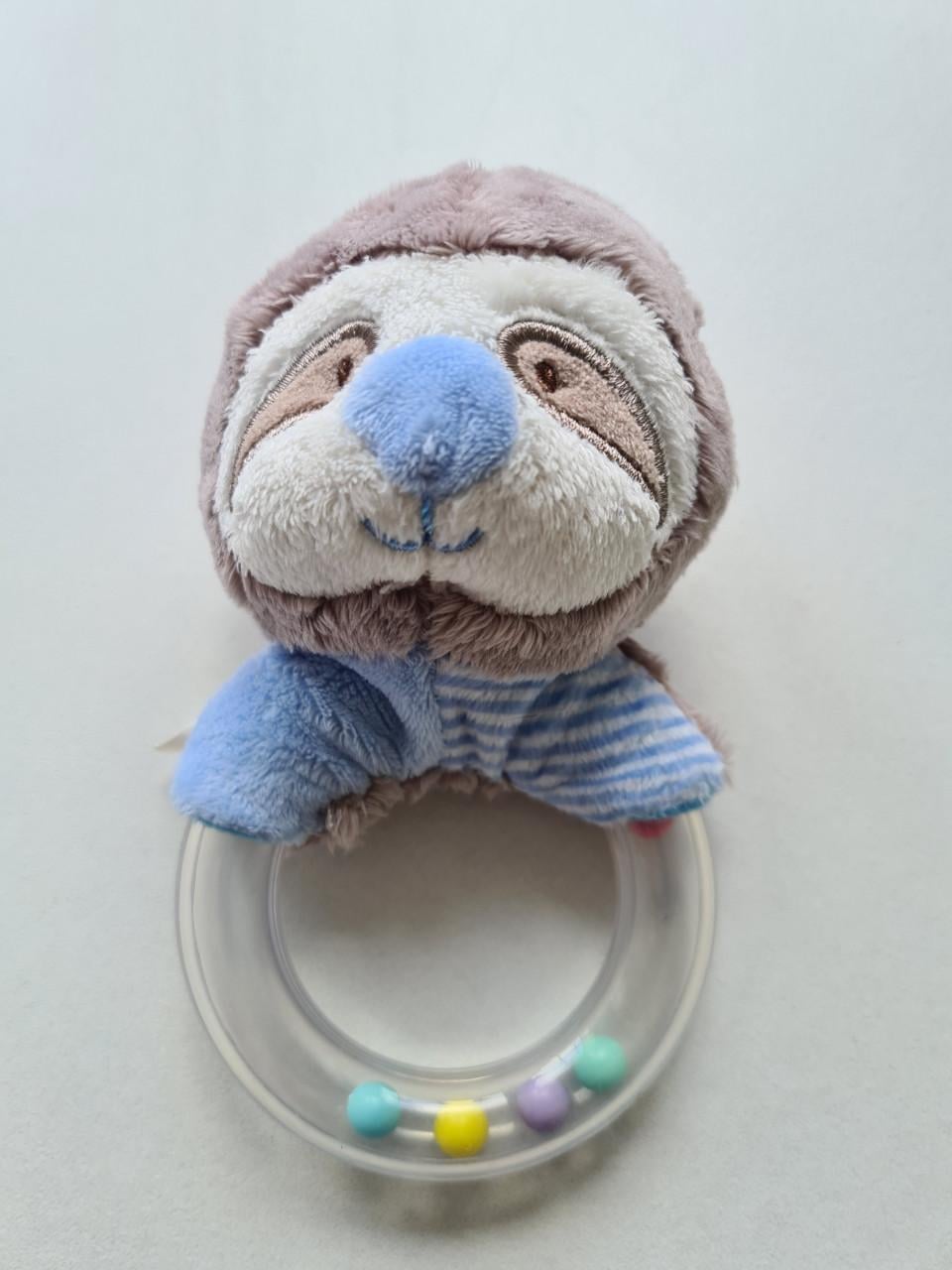 Tender Toys Rammelaar Luiaard Blauw.