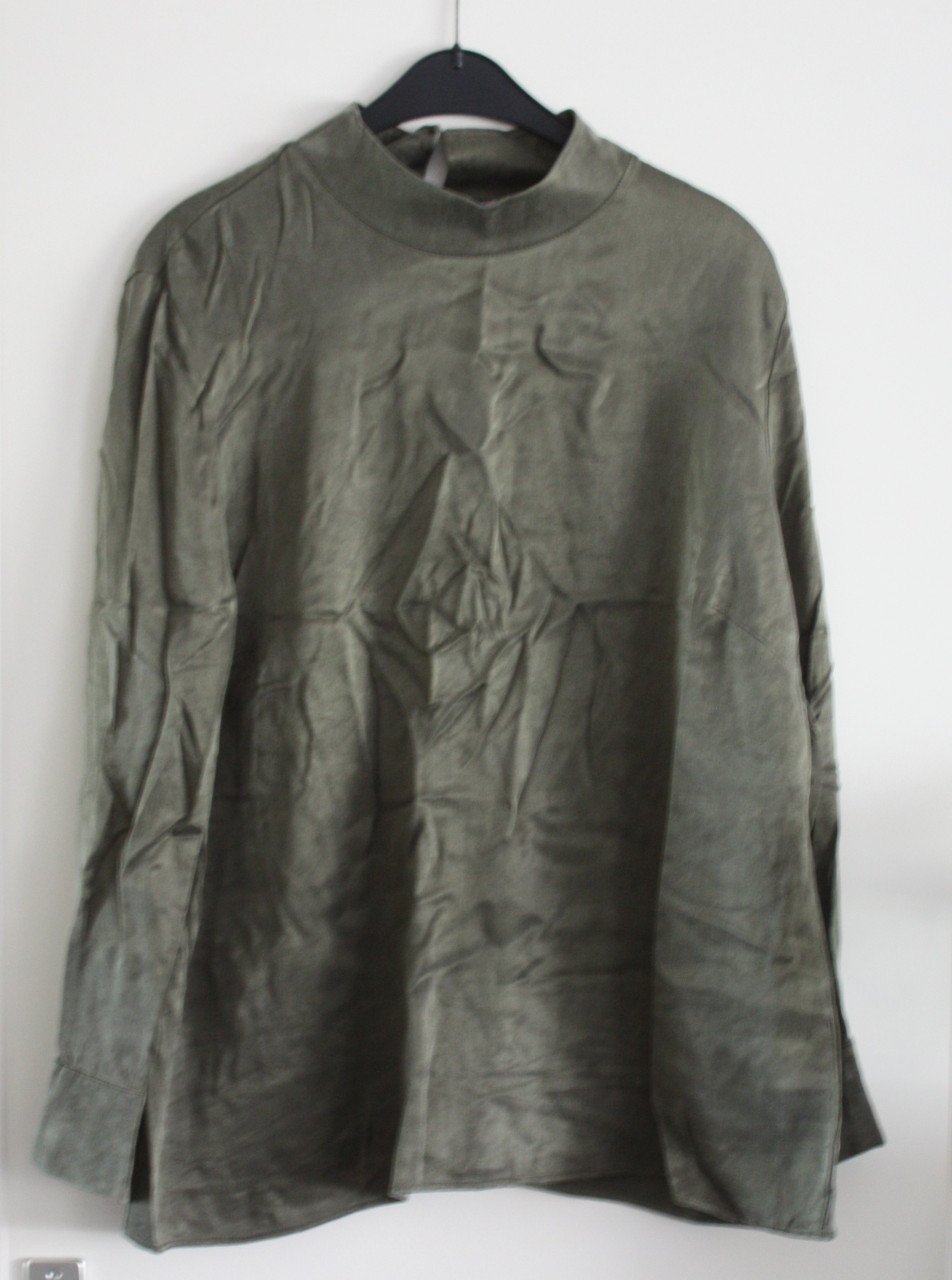 Donkergroene blouse shirt maat 48