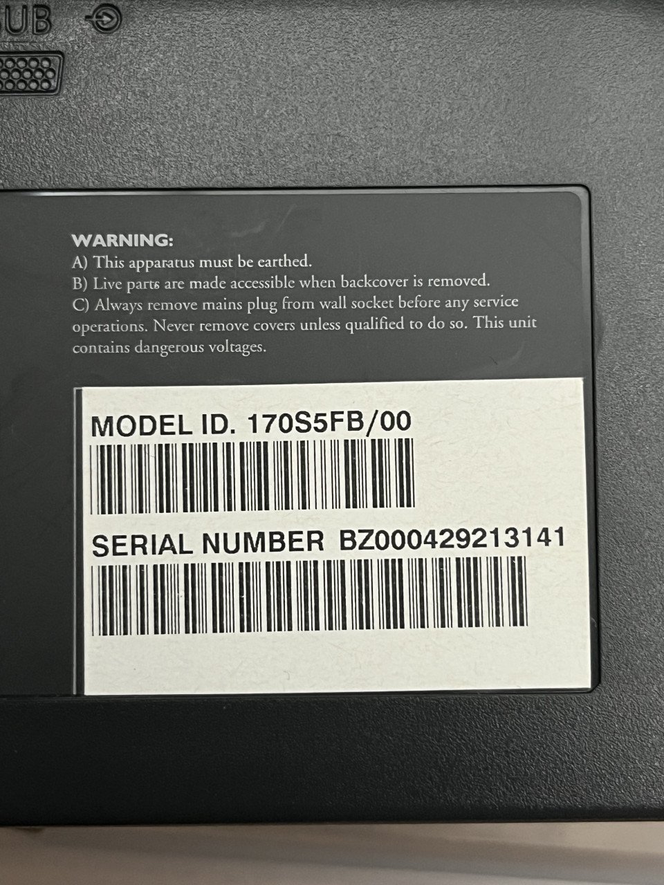 Philips LCD monitor, 17”