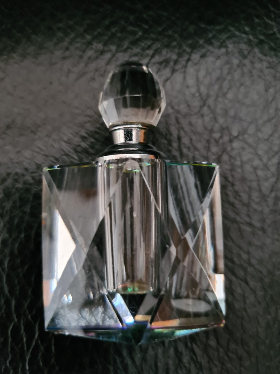Beautiful Diamond Shaped Glass Perfume Bottle by Vanmark