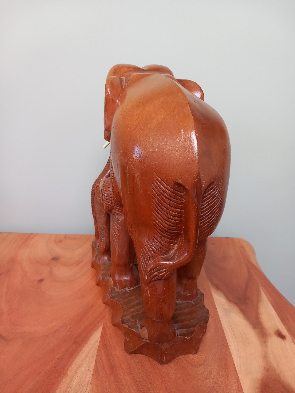 Massief Grote Houten Olifant! 5 kg!