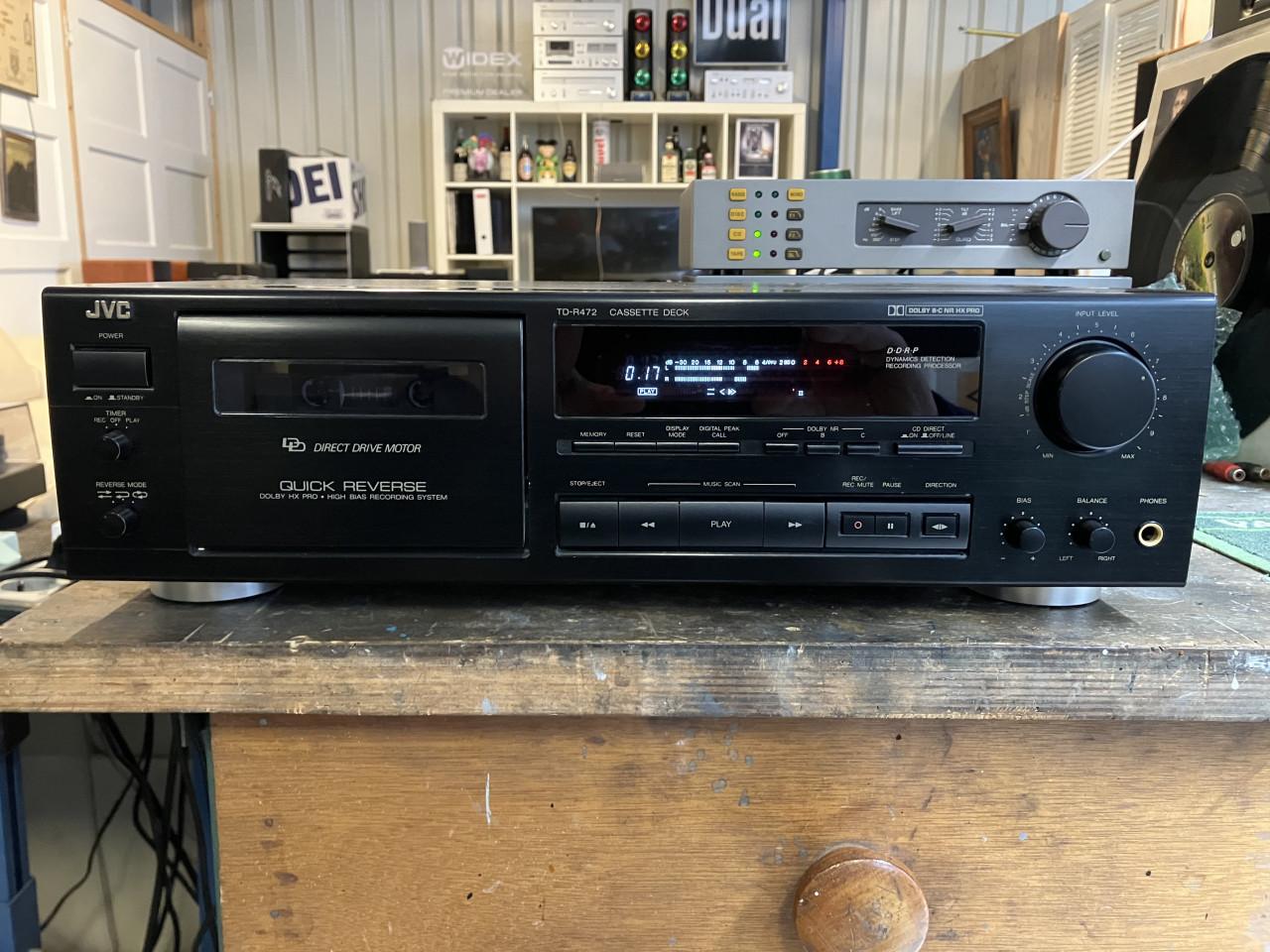 JVC TD-R472 cassettedeck Direct Drive Auto-Reverse geserviced met garantie