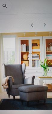 Ikea Strandmon fauteuil met voetenbank