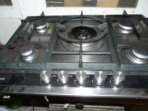 Siemens RVS inbouw gaskookplaat 5 pits met wokbrander