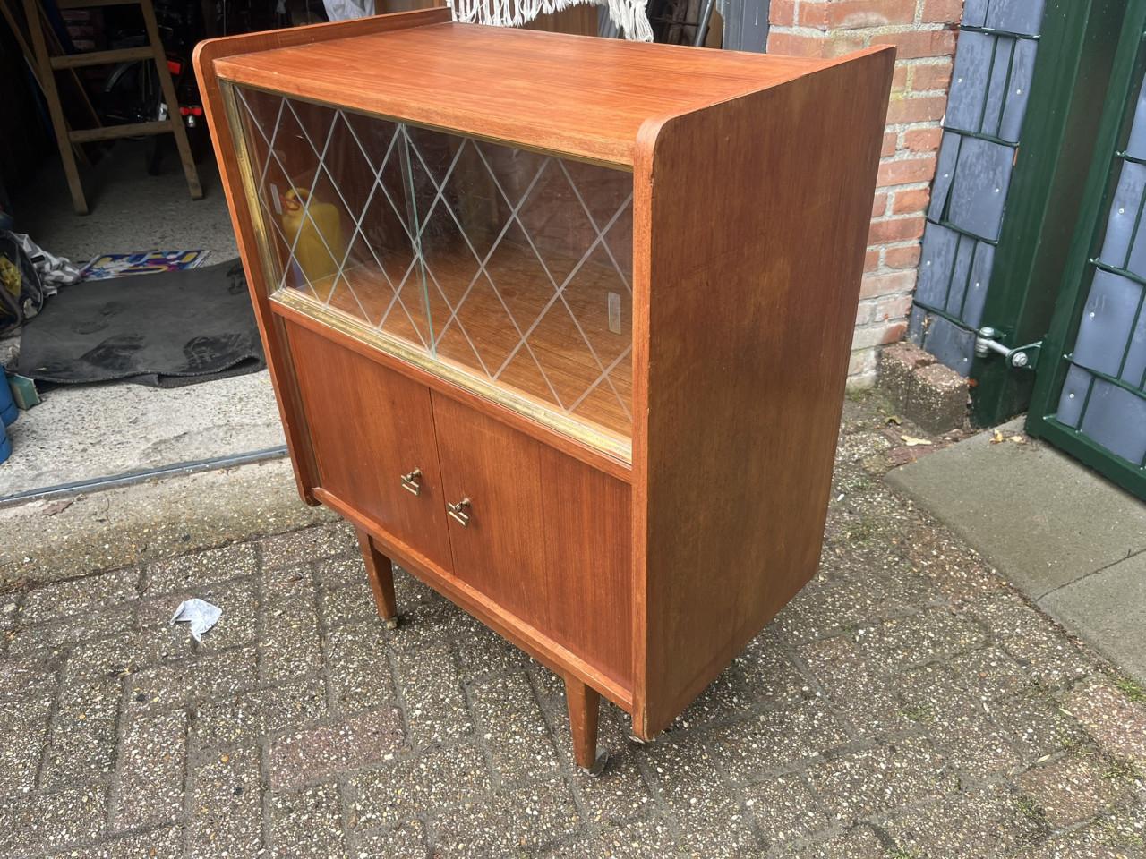 Vitrinekast Vintage mid-century