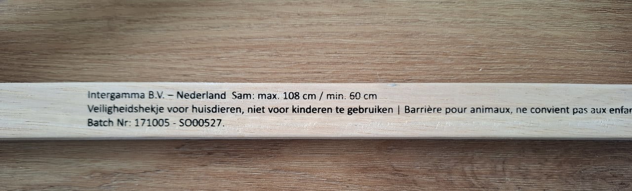 Veiligheidshekje voor dieren