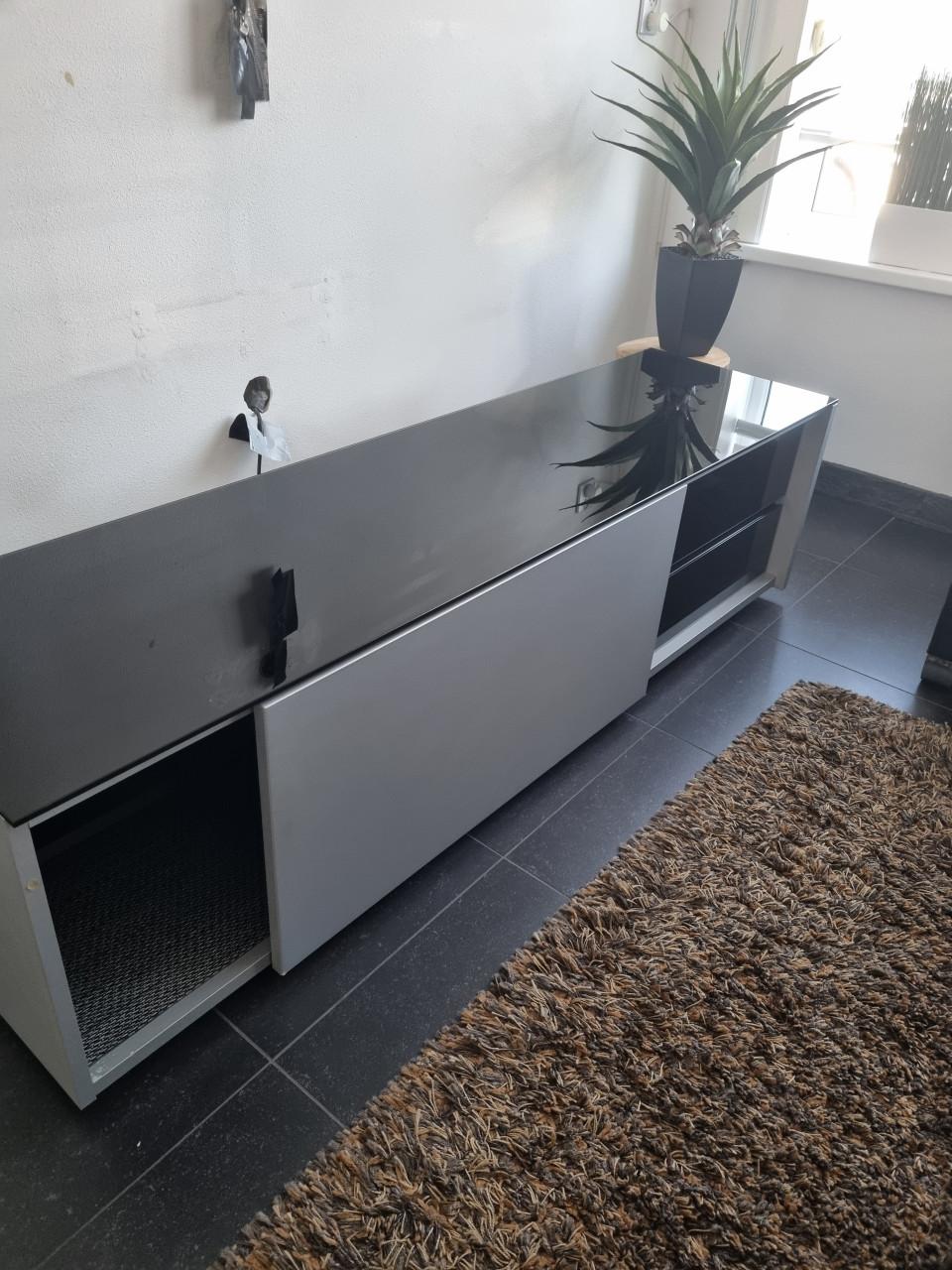 Modern TV Meubel zwart/grijs