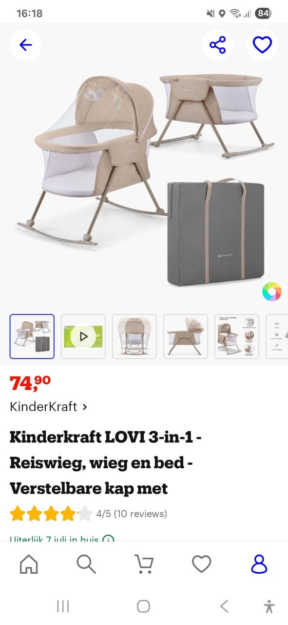 Kinderkraft reiswieg