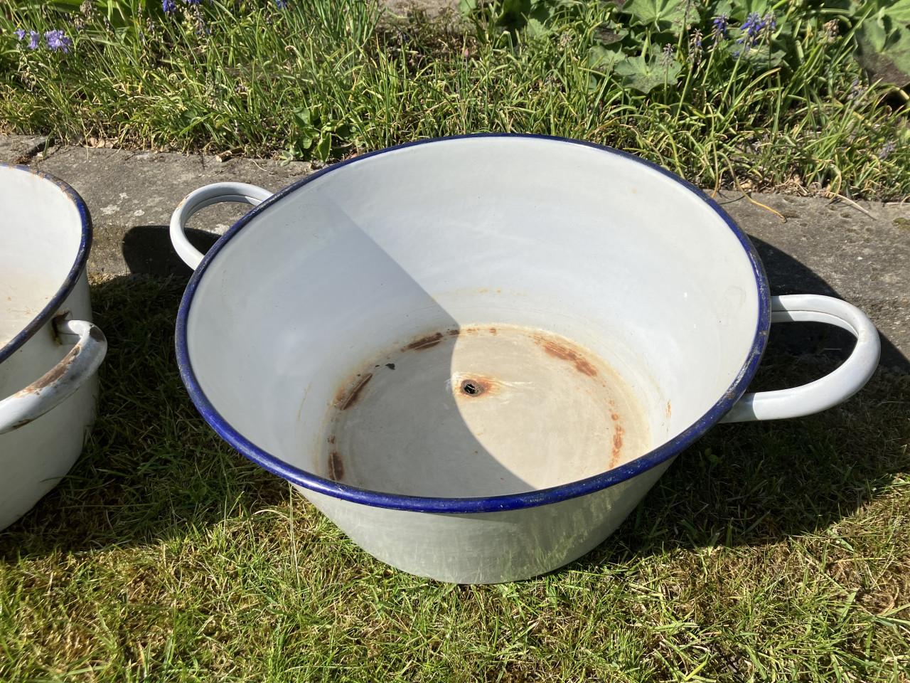 Emaille wasteil / bekken 2st.