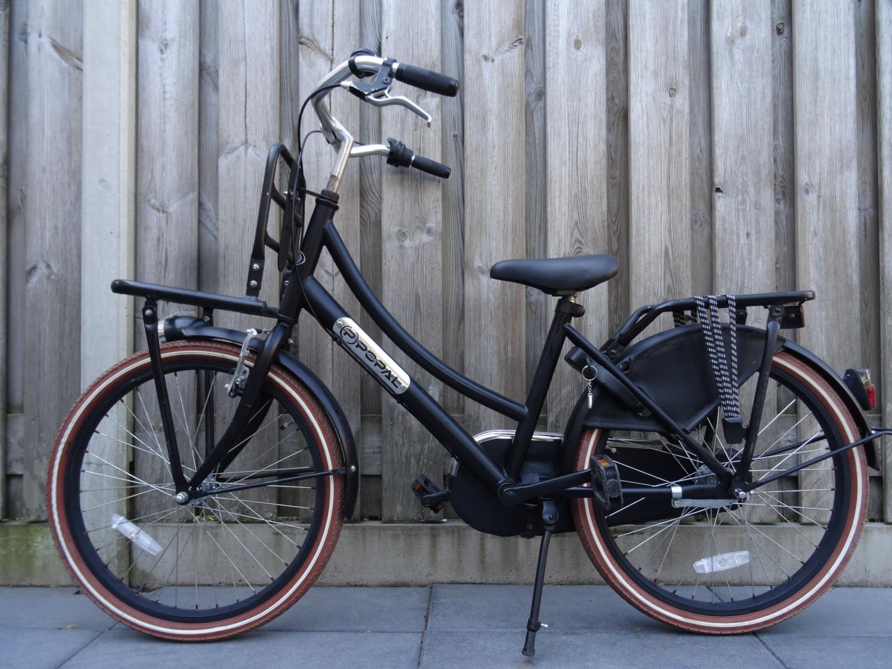 🚲🖤 Popal Daily Dutch 22 inch Meisjesfiets – Zwart