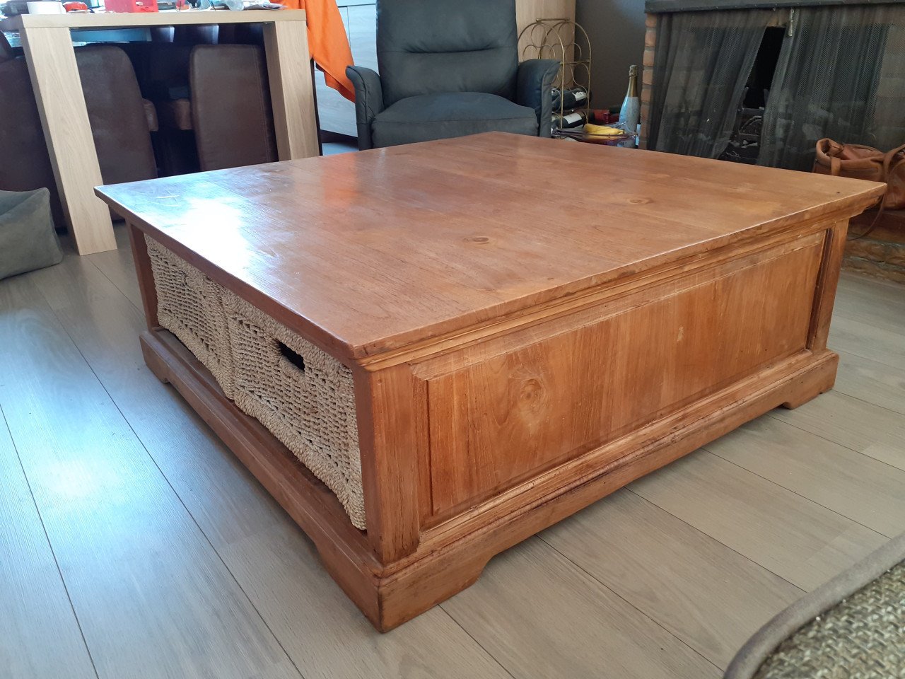 Teakhouten salontafel