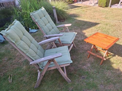 Twee teakhouten stoelen Teak & Garden