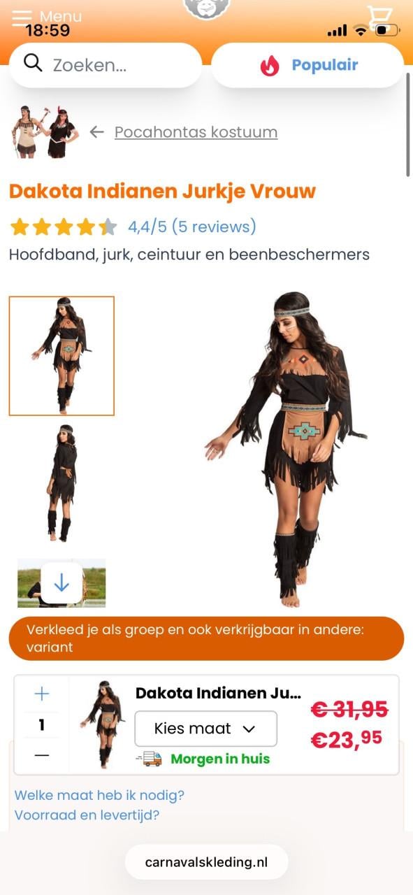 Indianen pak man en vrouw