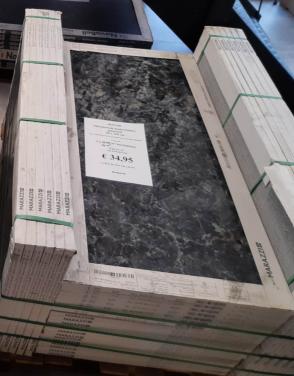 3035-286 donker blauwgrijze marmerlook tegels, glans 60x120 cm, nu voor