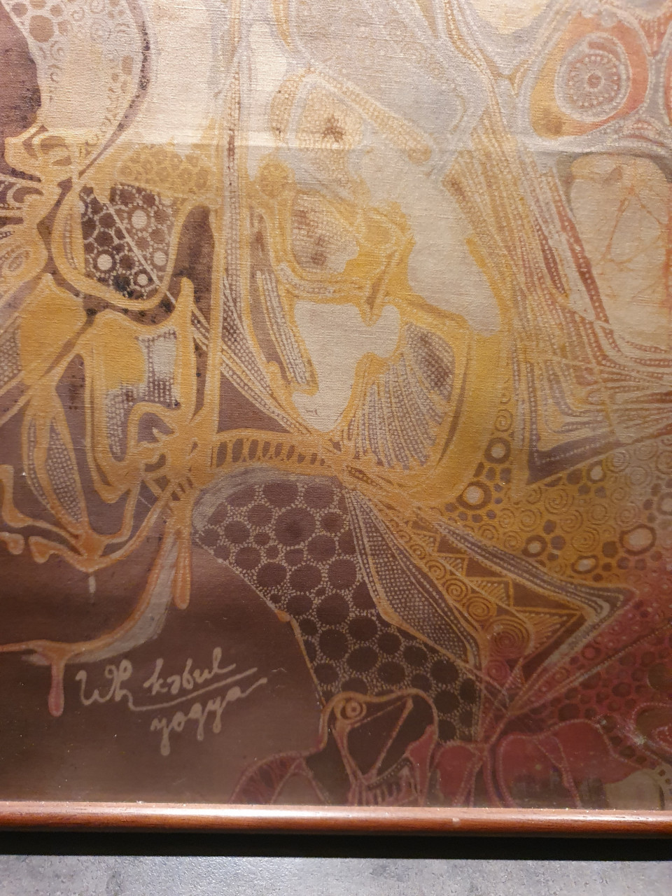 Leuk antiek kunstwerk(indonesié Java) Batik handgemaakt....