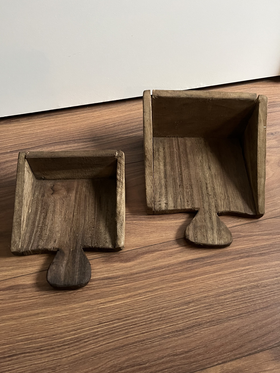 Houten standaards (set van 2)