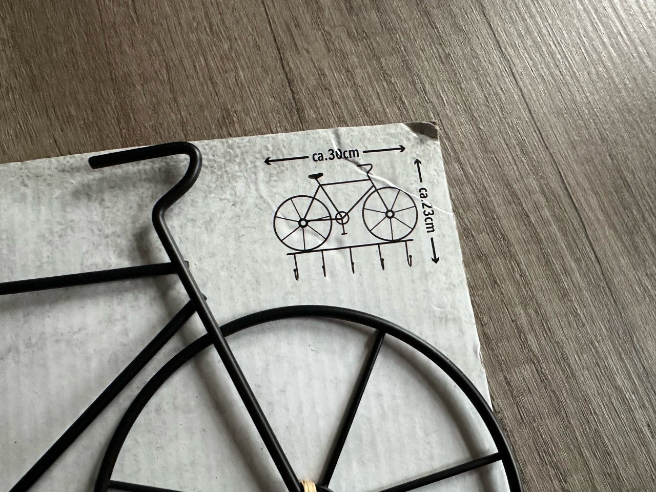 Sleutelrekje in fietsvorm