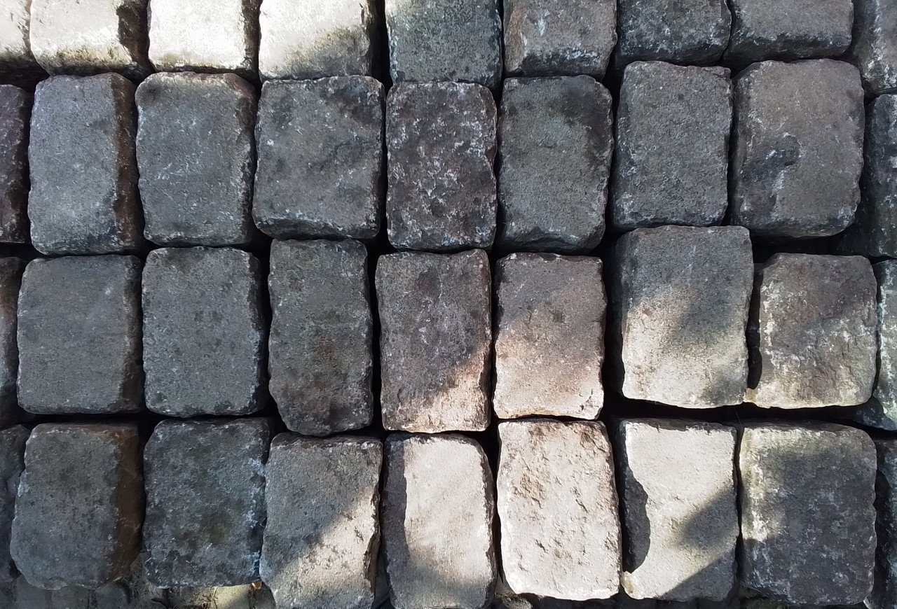Granieten kasseien/stapelstenen, 6,6 mtr².