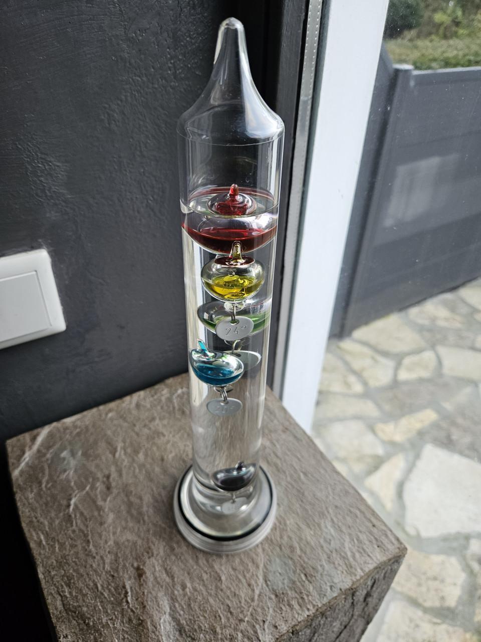 Zgan mooie grote Galileo weerstation gekleurde glazen bollen