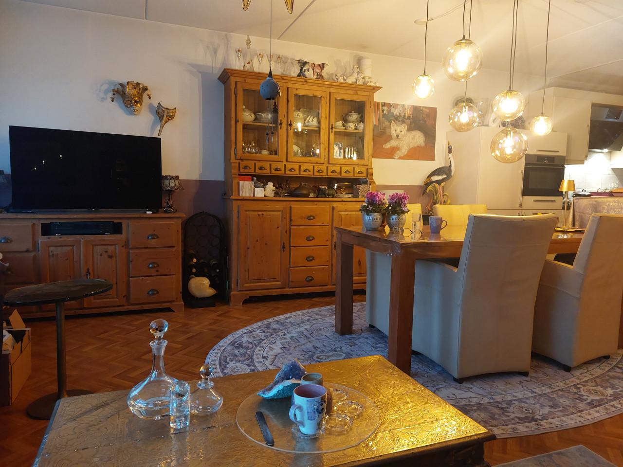 Eethoek strak model massief teakhout